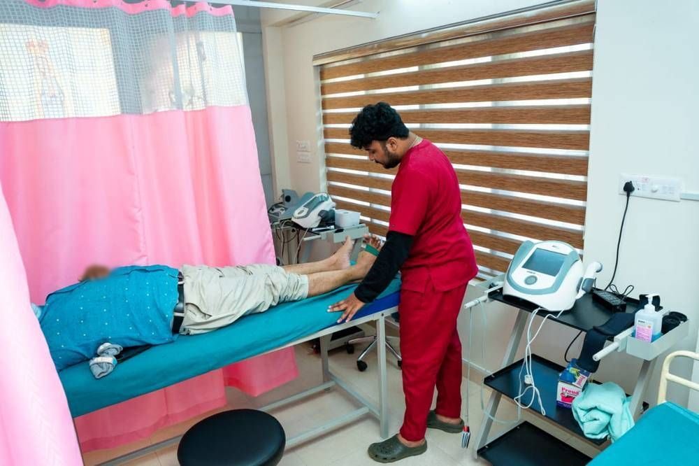 A physiotherapy session at Anjali Home